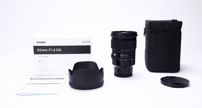 Sigma ART 50mm f/1.4 DG HSM Lens for Sony E-Mount w/ Hood, Caps, & Case