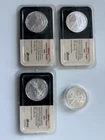 Lot of 4 American Silver Eagle eagles us mint BU bullion 1 oz  2006, 2011