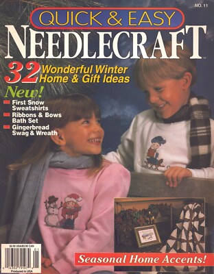 Quick & Easy Needlecraft Magazine No. 11 Quilt Crochet Plastic Canvas Patterns