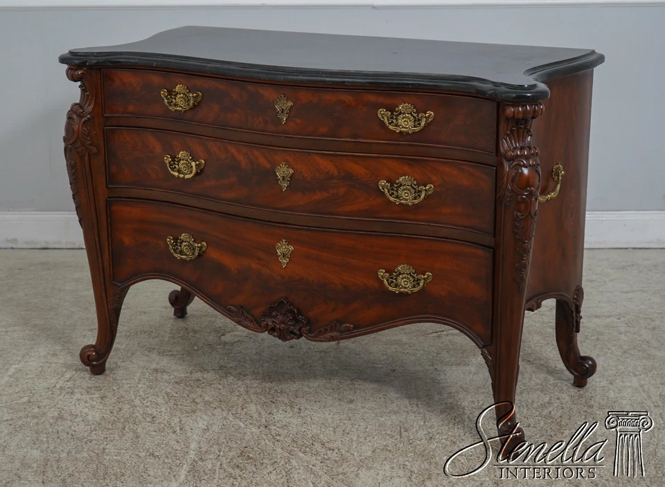 L61034EC: MAITLAND SMITH 5030-054 Mármol Superior Caoba Cofre Foto 2 de 4