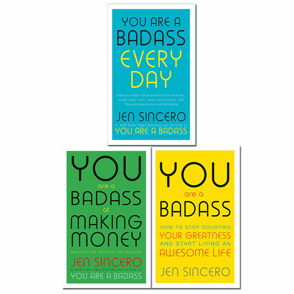 Jen Sincero You Are A Badass Every Day, At Making Money 3 Books Collection Set