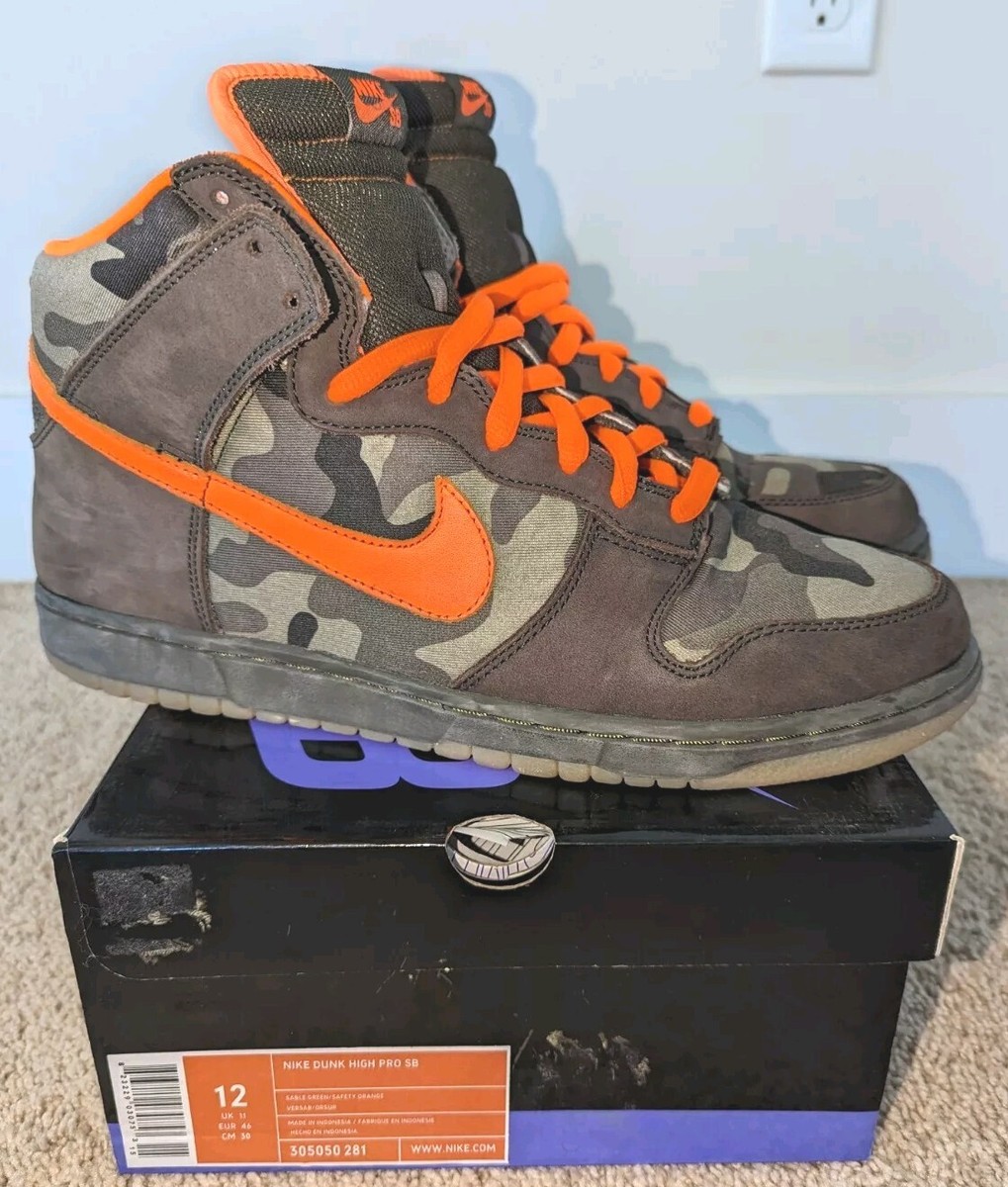 2006 Nike SB Dunk High Pro Brian Anderson Size 12 305050-281 Camo  