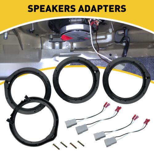 4X 6.5" Car Front Rear Door Speaker Adapter+Wiring Harness For Honda 2008-UP O
