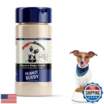 Doggondiments Peanut Buddy Roasted Peanut Flavor Dog Food Topper, Fun People 