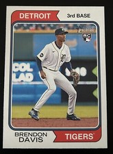 2023 Topps Heritage Brendon Davis Rookie RC #67 Detroit Tigers