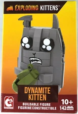 Exploding Kittens Dynamite Kitten Buildable Figure With Bonus Card 142 Piece New