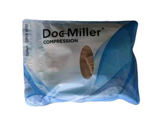 New! 1 Pair DOC MILLER Compression KNEE SLEEVES Beige Unisex Size LARGE - Imagen 2 de 4