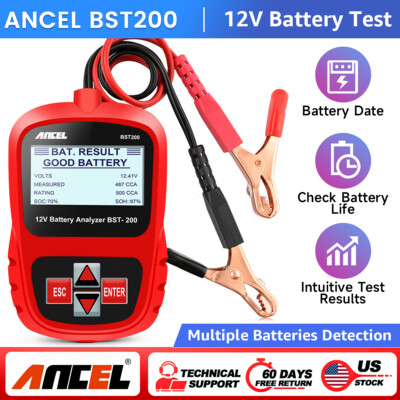 Ancel BST200 12V Auto Load Battery Tester AGM GEL Battery Analyzer 100-1000CCA