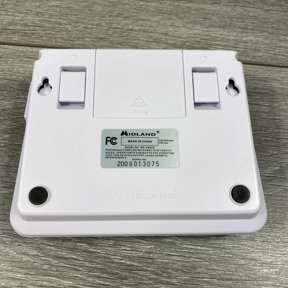 Midland NOAA Weather Alert Radio w/Clock & Battery Backup Tornado Storm Warning - Image 2 of 4