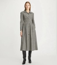 Tory Burch Plaid Wrap Shirt Dress 