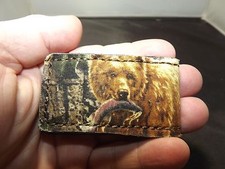 NEW Magnetic MONEY CLIP Camouflage Denim BEAR HIPSTER Slim CASH Bill Holder NWOT