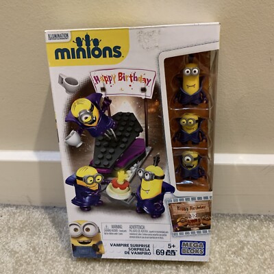 Minions Vampire Surprise Mega Bloks Building Toy Set 69 Pcs CNF55 New