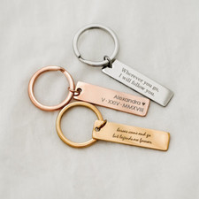 Personalized Keychain for Men Custom Engraved Couple Keychain Gift For Him Her
