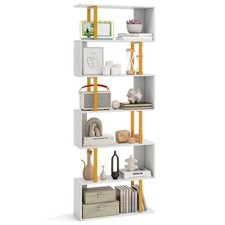 Bücherregal Standregal 5 / 6 Ebenen S-förmig Büroregal 70x24x157/189cm 100/120kg