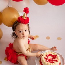 Birthday Party Hat RED GOLD PRINCESS Birthday