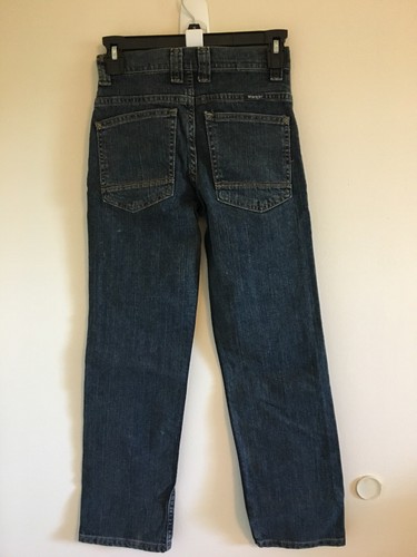 Wrangler 5 Star Premium Slim Fit Straight Denim Jeans Adjustable Boys SZ 12 #64 - Picture 5 of 8