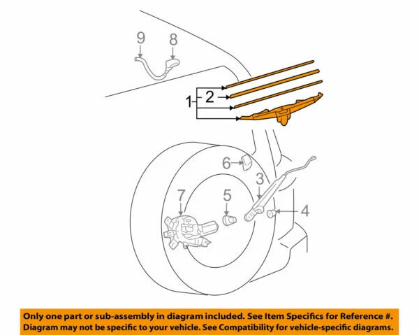 85242-35040 Toyota Blade, rr wiper 8524235040, New Genuine OEM Part - Image 2 of 3