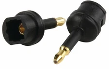 2 Pack Optical Toslink to 3.5mm Jack (Mini Toslink) Adapter Plugs Digital Audio