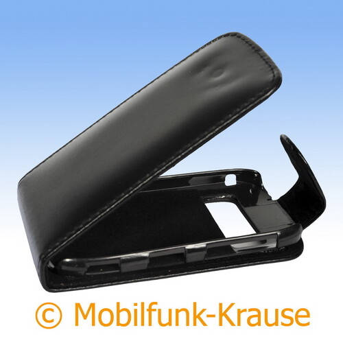 Flip Case Etui Für Nokia 500 – Schwarzes Kunstleder, Mit Magnetverschluss, Display- Und Tastaturschutz, Inkl. 2 Jahre Garantie