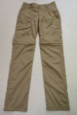 Columbia beige Kestrel Trail Stretch wandelbare Damenhose Größe 2 - gebraucht