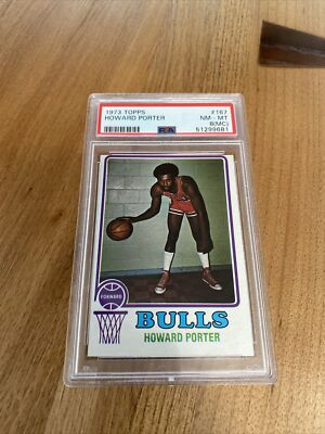1973/74 TOPPS BASK *SET BREAK*  HOWARD PORTER #167  PSA 8 (MC)