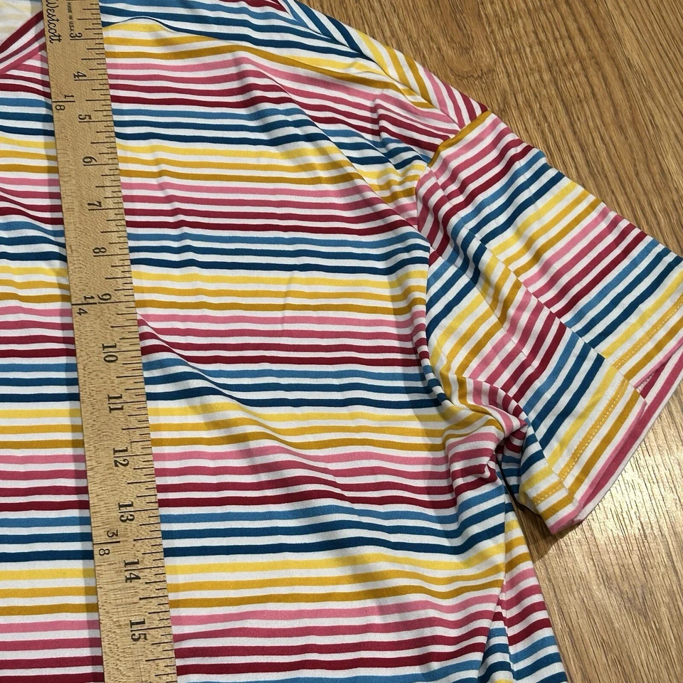 Lot of 2 Secret Treasures L/XL Short Sleeve Sleep Shirts Pink Sheep Striped - Image 4 of 4