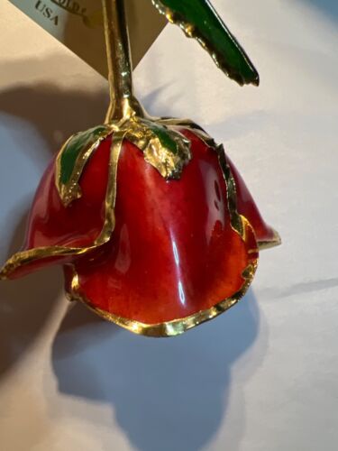 24K Rose Hand Dipped Real Rose Gold Valentine Flower without Box Valentines Day - Picture 5 of 12