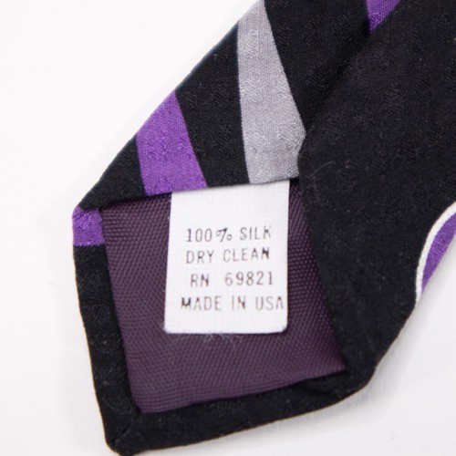 Cravatta da baseball Colorado Rockies 58" seta Ralph Marlin 1992 nero/viola/grigio - Foto 6 di 9