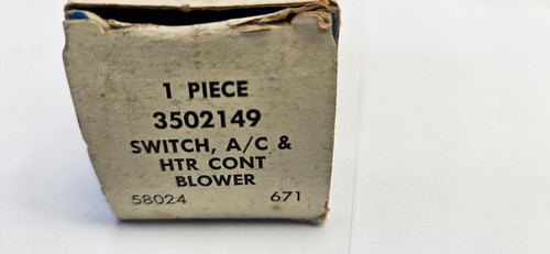 1972-1973 Chrysler Imperial A/C & Heater Blower Control Switch 3502149 NOS - Picture 7 of 8