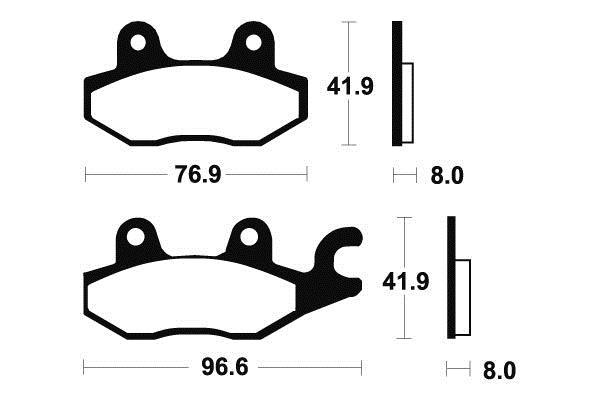 Plaquettes de frein avant haut de gamme MA138 pour moto Kawasaki 300 Ninja