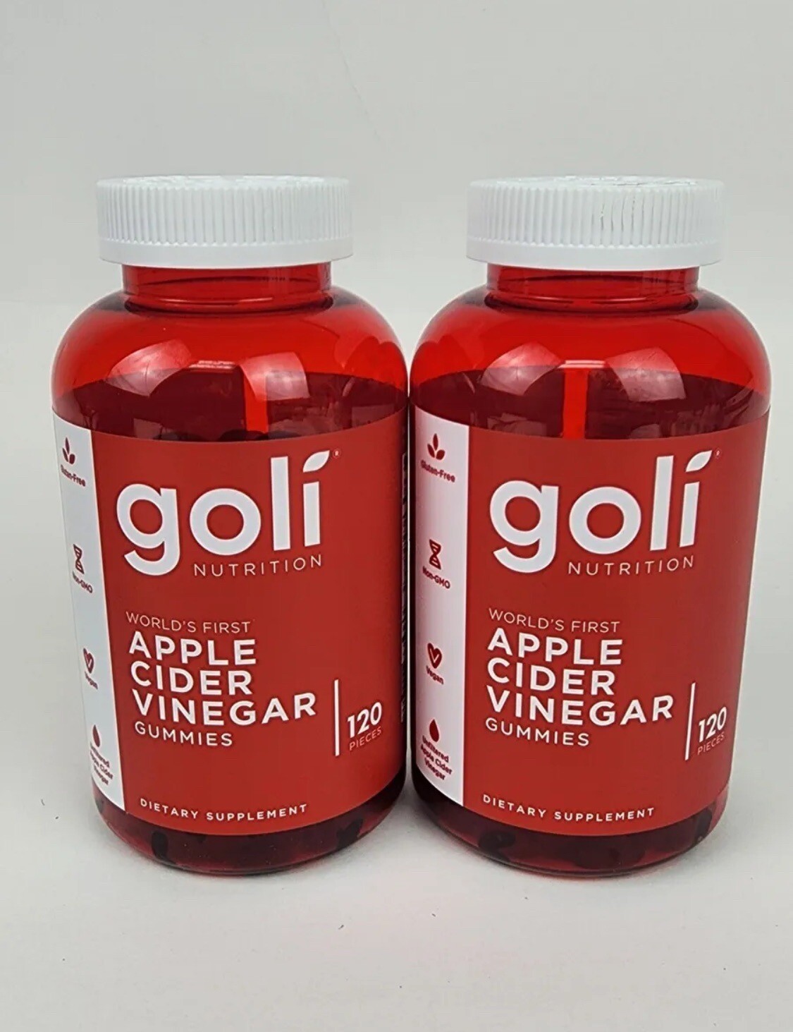 Goli Apple Cider Vinegar Gummies 120 count Bottle Expire 5/24 (2 PACK