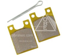 Sintered Hope C2 Disc Brake Pads +2 Split Pins,Moto V2 O2 XC DH MTB Gold Cu Back