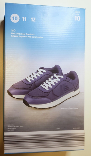 2025 Men's ALDI Gear Navy Blue Sneakers Shoe Size 10 Aldi Logo NIB - FREE SHIPPI - Picture 6 of 6