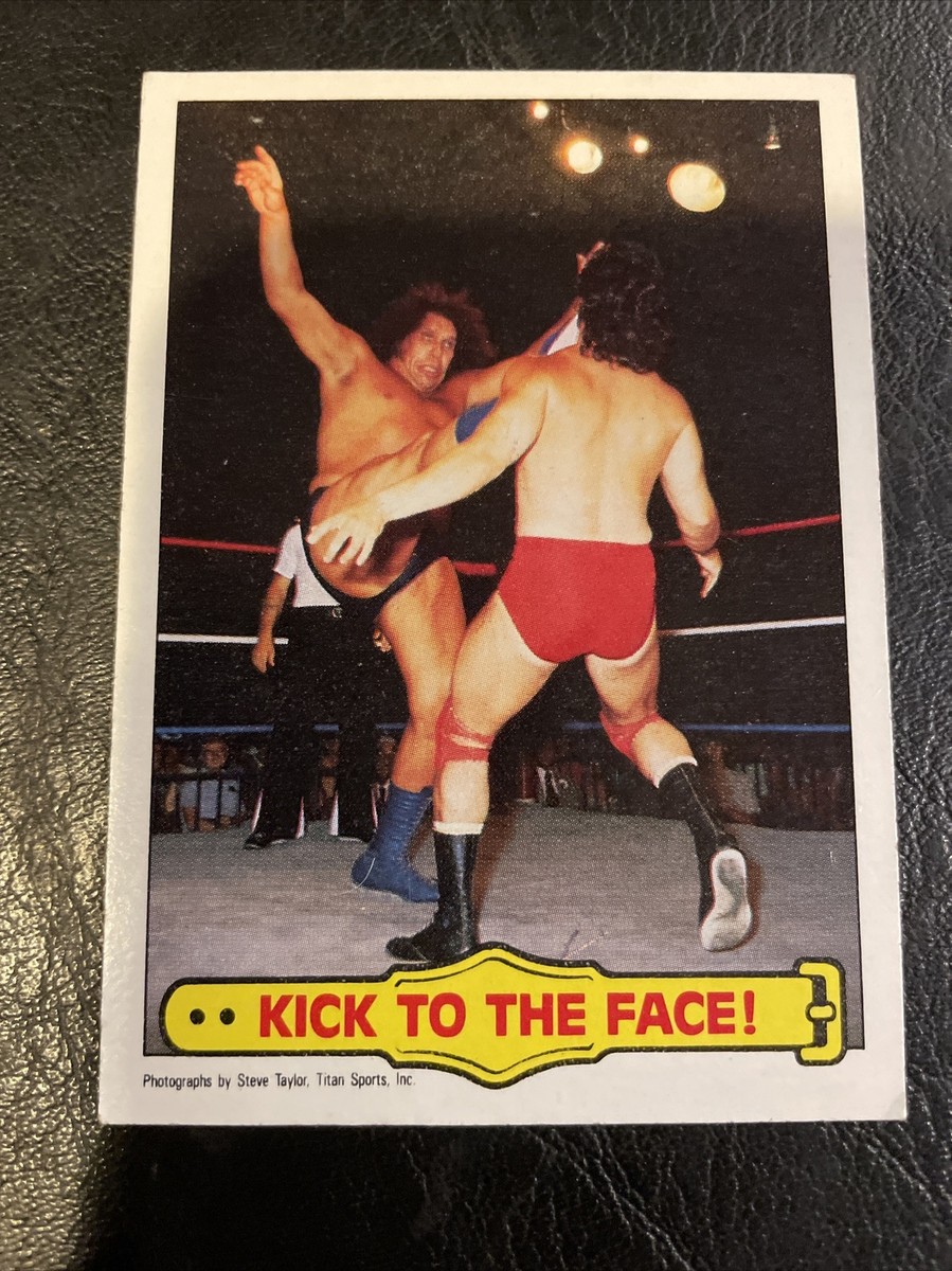 1985 Topps WWF Wrestling #45 Kick to the Face Andre the