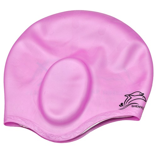 Silicone Swimming Cap With Ear Pockets Pool Swim Cap Waterproof Hat Adults Teens - Picture 20 of 20