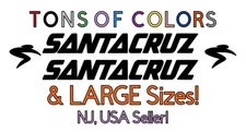 4 Pc. Santa Cruz Bikes SOLID Die Cut Vinyl Decal Set - Many Sizes & Colors Avail
