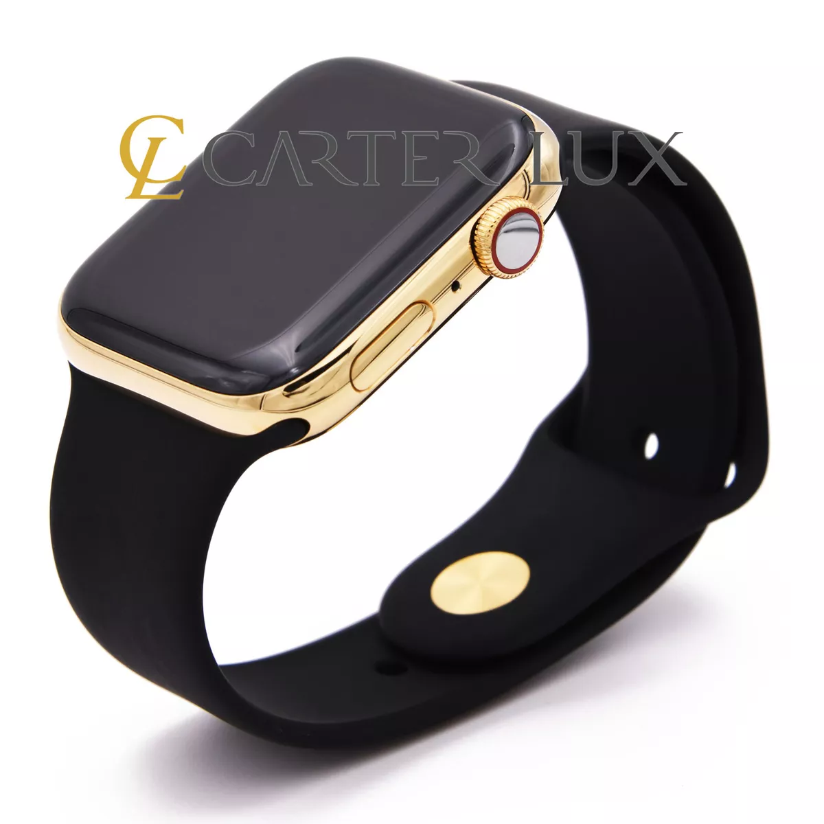 Custom 24K Gold Plated 41MM Apple Watch SERIES 8 Louis Vuitton Band LTE GPS  02