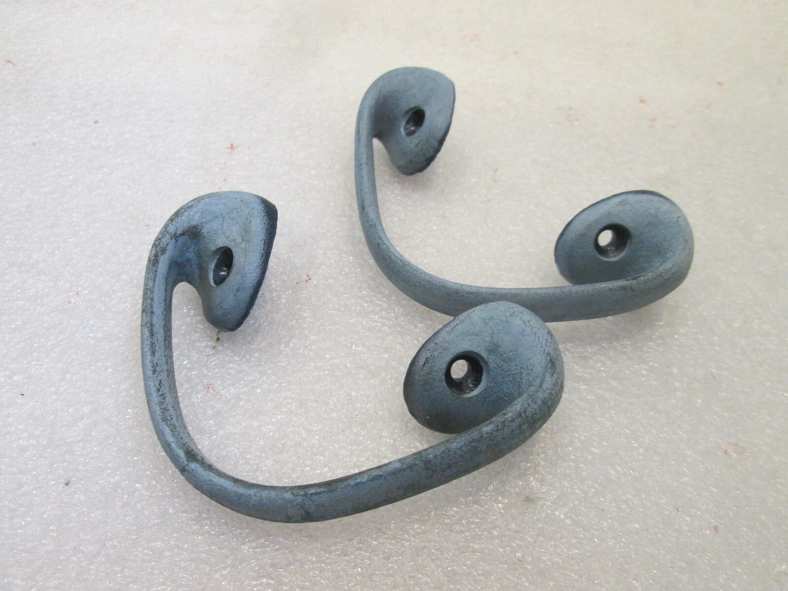 1979 CHRYSLER CORDOBA LH & RH BLUE HEADREST SEAT BELT GUIDES OEM MOPAR