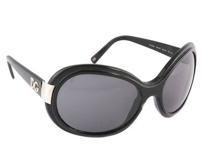 Dolce & Gabbana Black Round Sunglasses with Branded Pouch Dolce & Gabbana DG 2282B Metal Womens Round Sunglasses Gold  main image 4