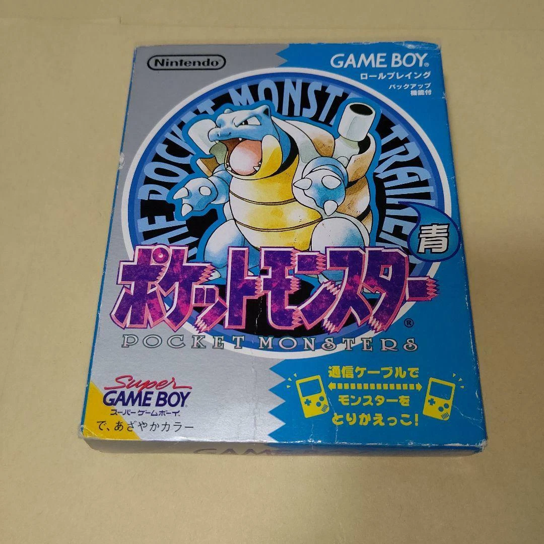 Nintendo Gameboy Pokemon Blue Version Pocket monsters GB Japan With box Retro