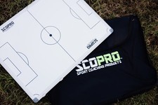 Soccer Coaching Board, Case Double sided half/full field, Dry erase Magnetic