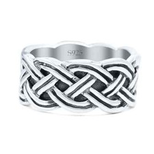 10mm Twisted Braided Oxidized Band