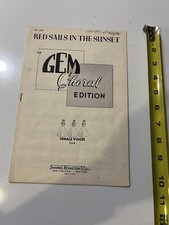 Red Sails In The Sunset Rare Sheet Music 1935 GEM Edition Female Voices