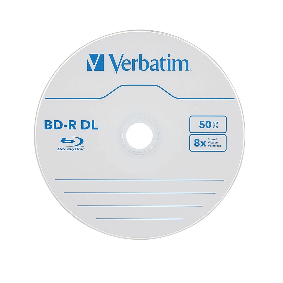 Verbatim 10 Pack 50GB BD R Double Layer Blu Ray Discs 8X Hard Coat Storage - Image 2 of 4