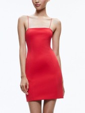 Alice + Olivia Fifi Red Mini Cami Dress Open Back Size 4 NWT