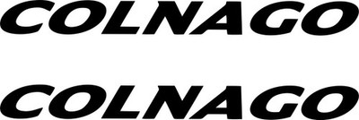 2 x Colnago  neue Schrift Aufkleber 120 mm x 12 mm -viele Farben