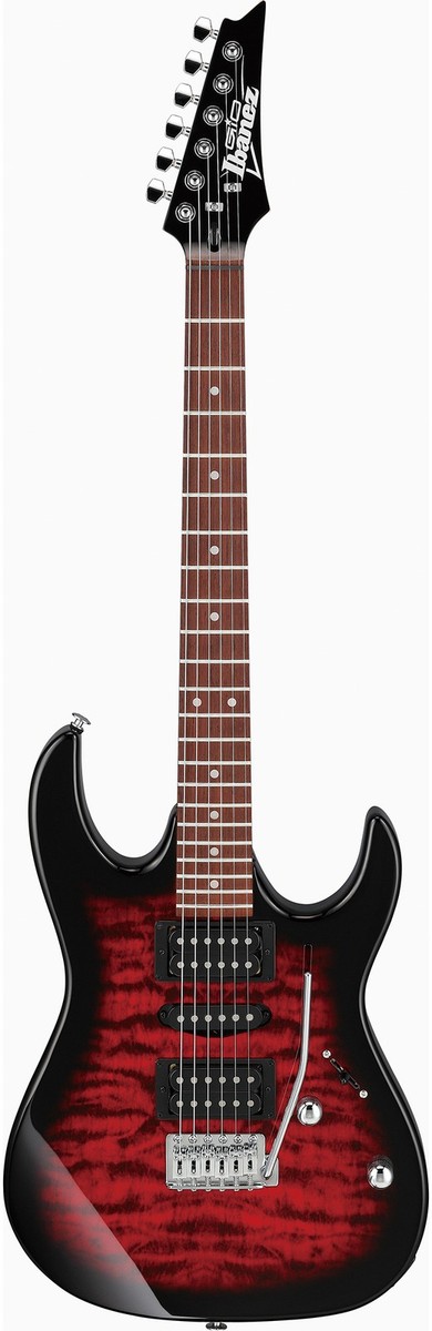 Ibanez GRX70QA RG Gio Electric Guitar - Transparent Red Burst w