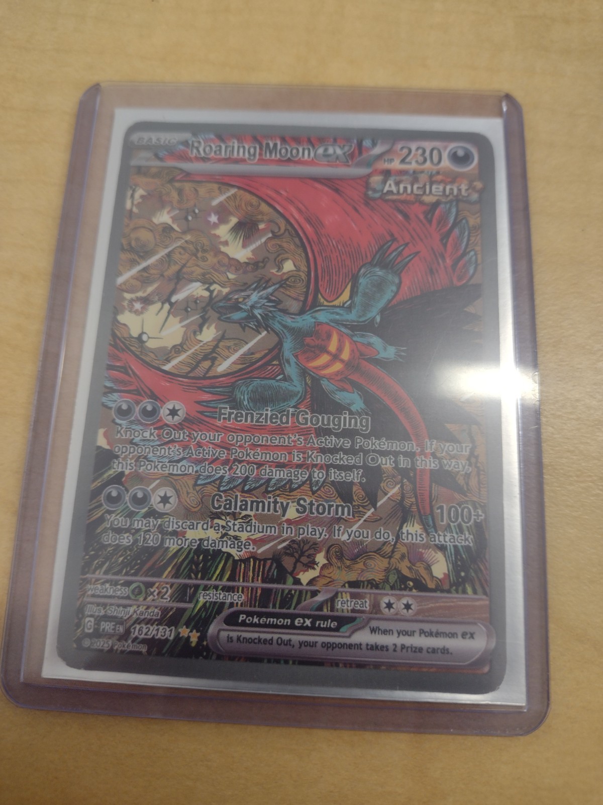 Roaring Moon EX Full Art Ancient 162/131 English Pokemon Card Prismatic Evo
