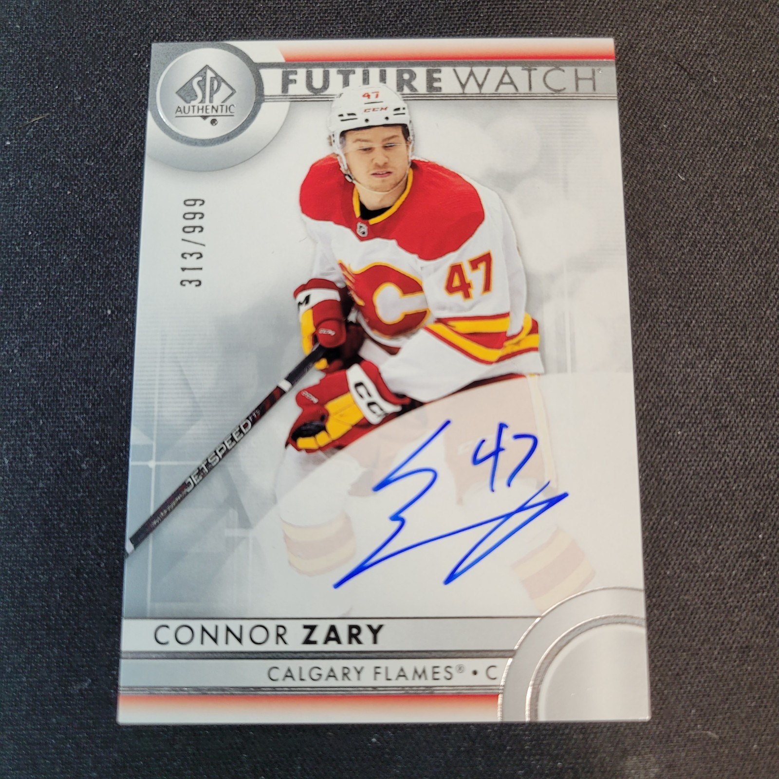 2023-24 SP AUTHENTIC FUTURE WATCH AUTO CONNOR ZARY RC 313/999 CALGARY FLAMES