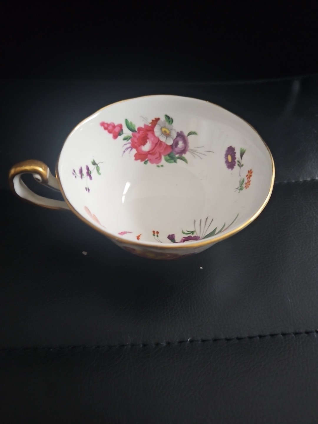Royal Chelsea Fine Bone China Pink Roses Tea Cup And Saucer Gold Trim